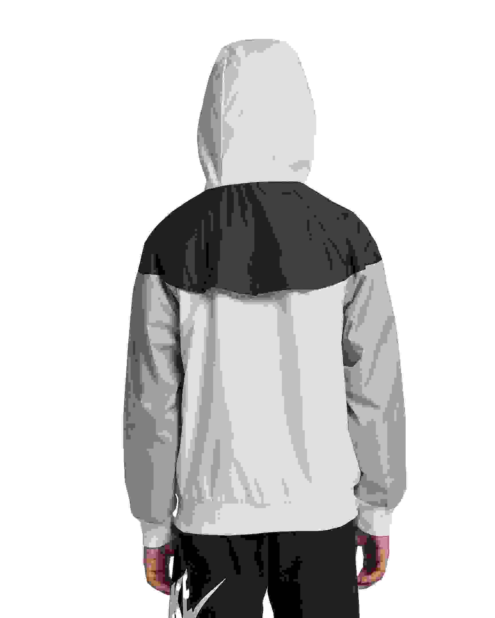 Nike Sportswear Windrunner Big Boys' White/Black/Grey Jacket